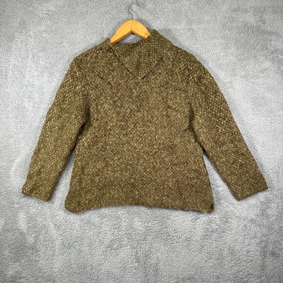 Christopher & Banks Sweater Green Cable Knit Women’s Size XL Soft - Picture 2 of 11